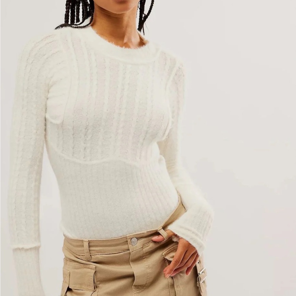 FP Movement by Free People Cream Turtleneck Sweater